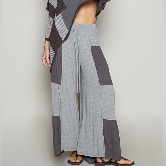 POL Pants - POL Grey Ribbed Knit Wide Leg Pants | Relaxed Fit